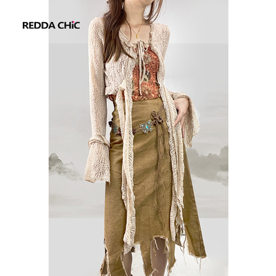 网纱开衫外搭防晒衫不规则飘逸