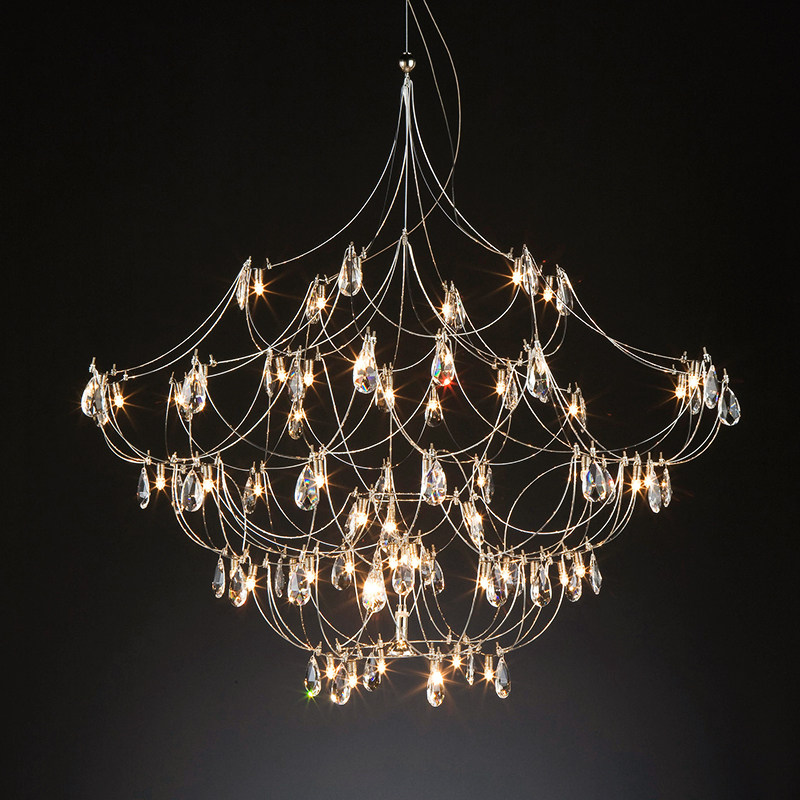 萤火虫水晶吊灯现代轻奢意式别墅客厅吊灯创意个性复式公寓led灯,家装灯饰光源,客厅吊灯,淘宝优惠券,粉丝福利购,淘宝优惠卷