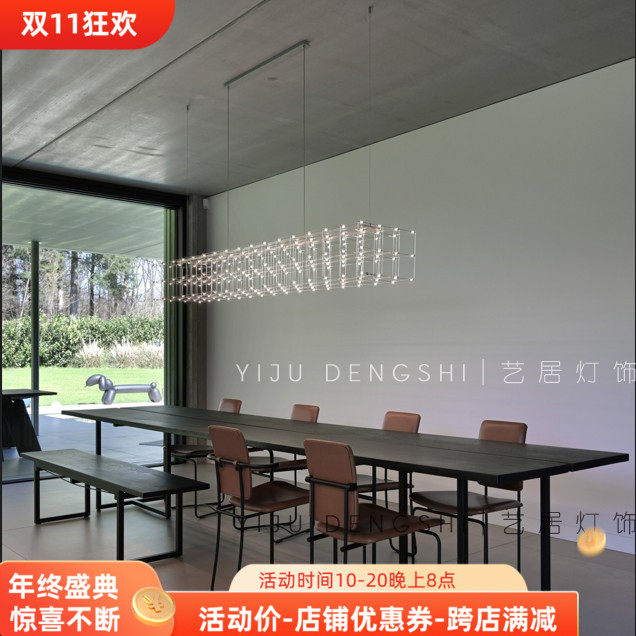 餐厅灯2025年新款高级感餐桌酒吧一字长条灯店铺商用前台吧台吊灯