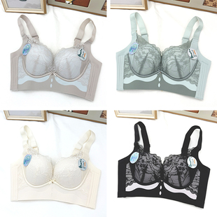 曼姿美蝶2532奶嘴胶承托聚拢防下垂内衣五钢圈中厚B杯五排扣文胸