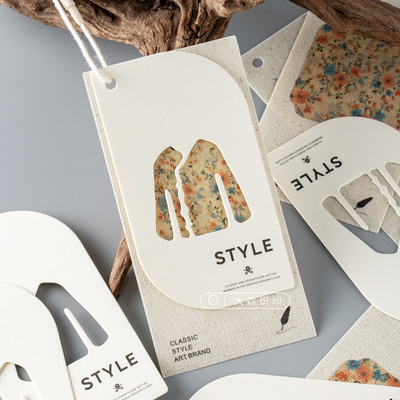 新款简约网红风高档服装店吊牌