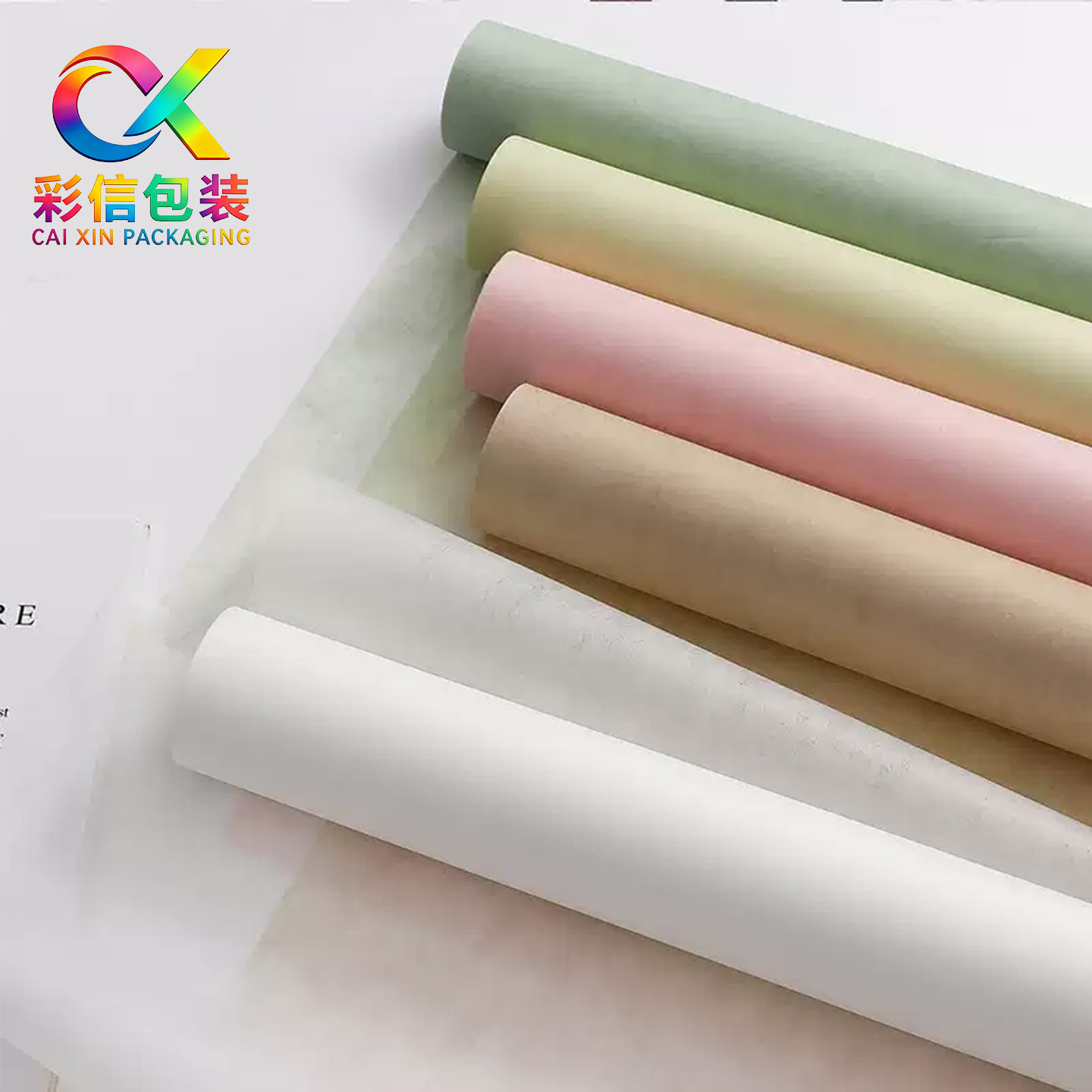 彩信鲜花包装纸卷装牛奶棉
