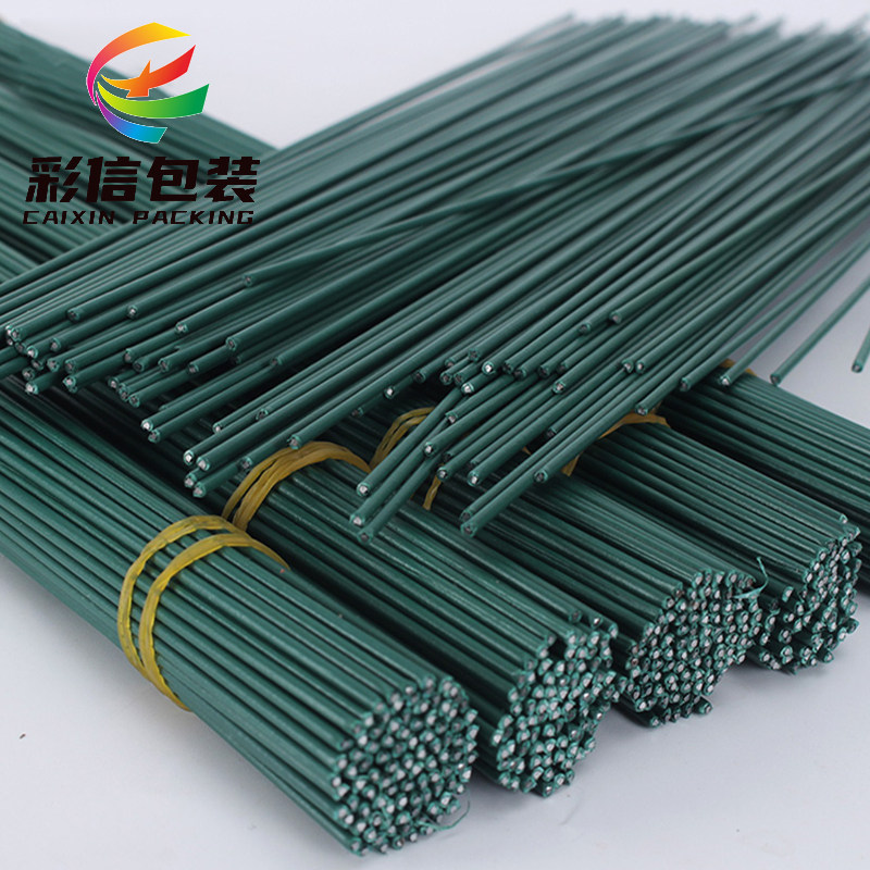 2号花杆绿铁丝DIY鲜花花束包装材料花店用品香皂玫瑰仿真花杆铁丝