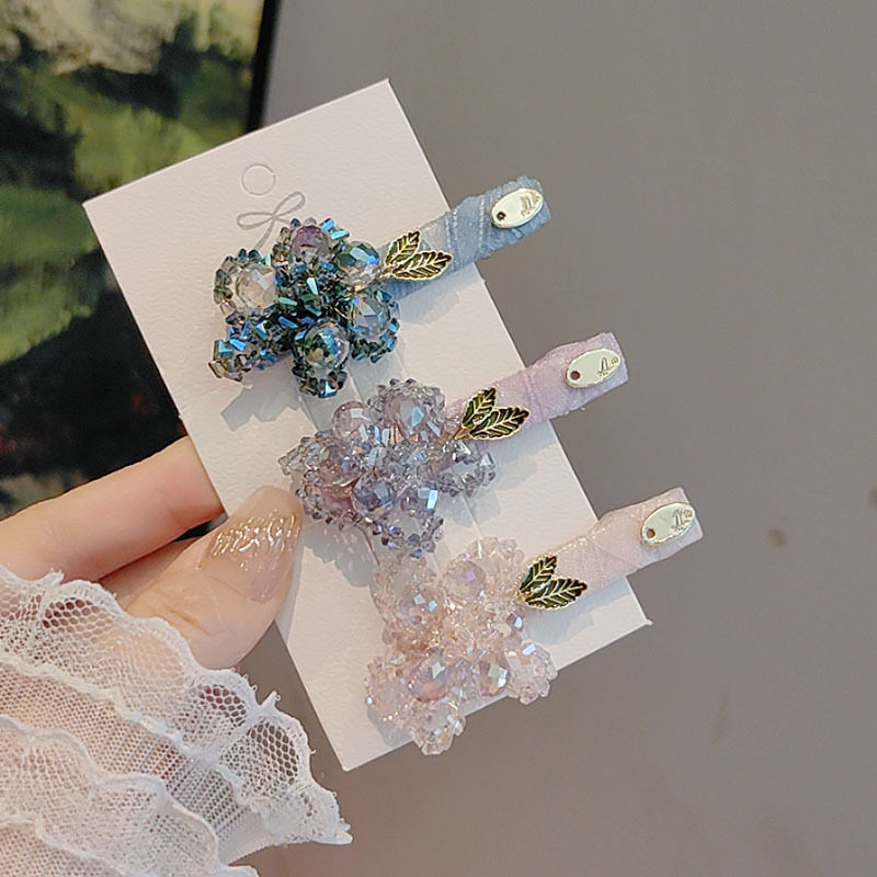 韩国手工串珠水晶一字夹气质高级感侧边刘海夹发卡鸭嘴夹精致,服饰配件/皮带/帽子/围巾,指环,淘宝优惠券,粉丝福利购,淘宝优惠卷