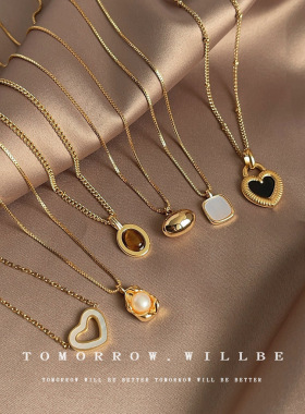 法式气质天然珍珠项链女百搭小众轻奢锆石锁骨链时尚高级感毛衣