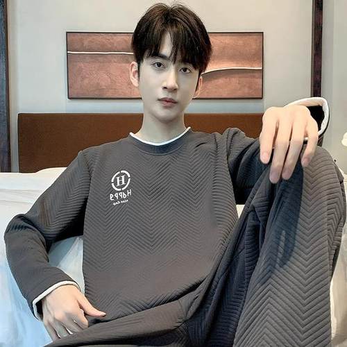 日本gp加厚纯棉男士春秋冬季睡衣