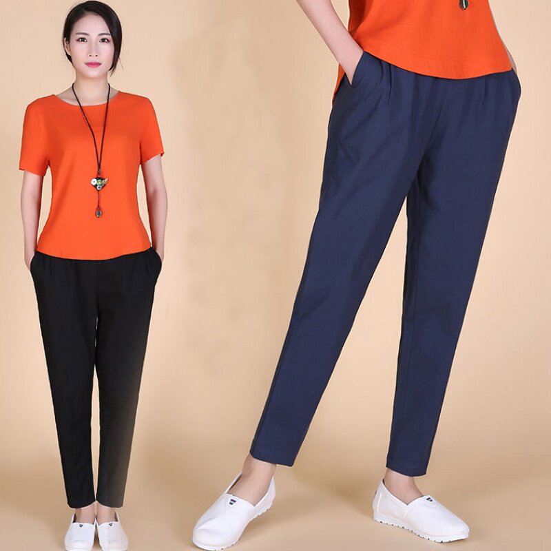 Cotton and hemp trousers Easy summer Thin section Paige Show thin Casual pants Ninth pants Haren pants Panties Flaxin the Women's clothing/Boutique , Pants , Casual pants  category - from Buy2taobao.com to provide professional Taobao agent buy service