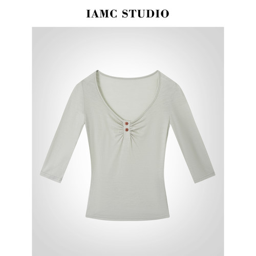 IAMCPLUS 2026SS 纯色中袖上衣