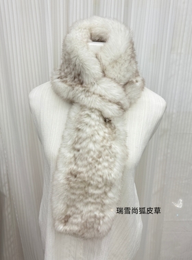 低调轻奢高品质真毛兔毛加厚加密编织围脖皮草围巾围脖百搭时尚