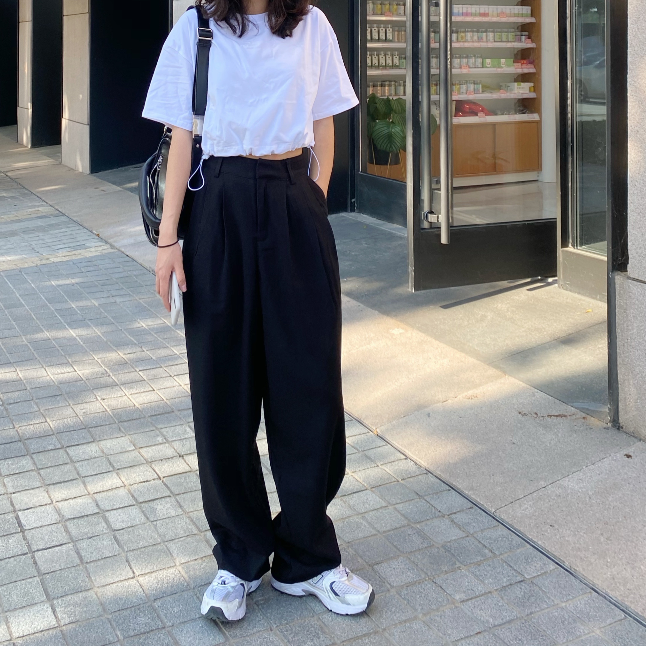 无通勤高腰休闲长裤休闲裤