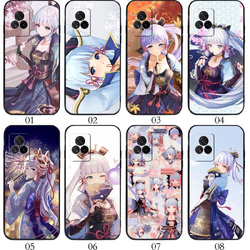 原神 神里绫华 适用vivo Y31s/X60/Y52s/S7/S9/iQOO 7/U3/红米 K60E/K50 Pro/K40S/Civi 1S手机壳