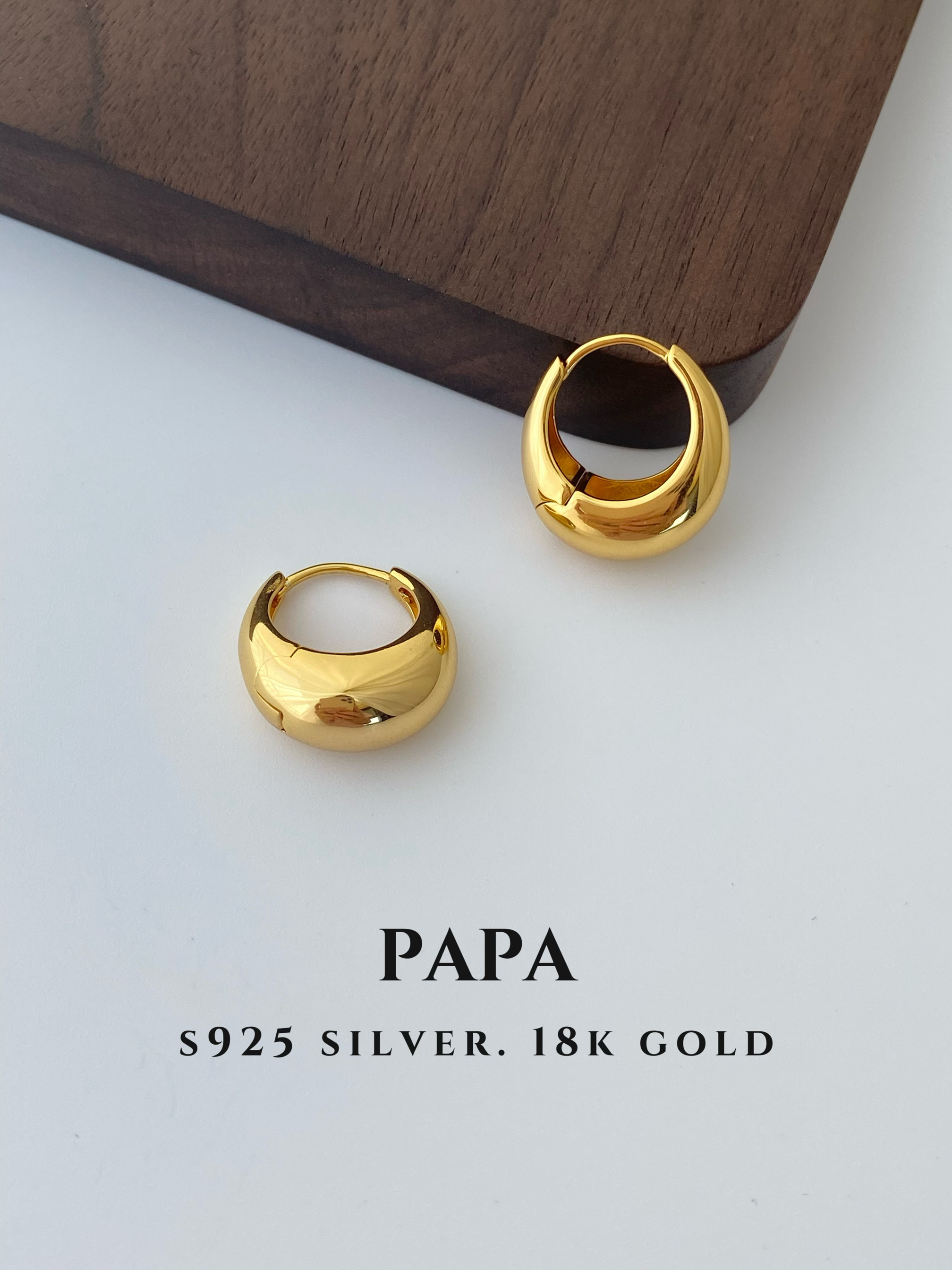 PAPA金豆耳圈｜简洁时尚