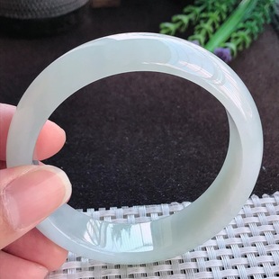 16.5 缅甸A货翡翠59.5 7.8老坑秀气冰润轮胎手镯 假一赔十