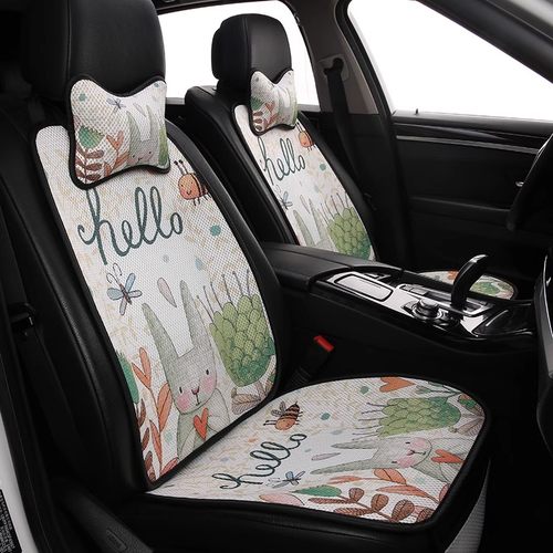 小蛮腰网红四季亚麻可爱女神坐垫