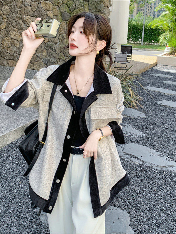 气质轻熟休闲外套女春秋2025新款小个子法式宽松小香风上衣设计感