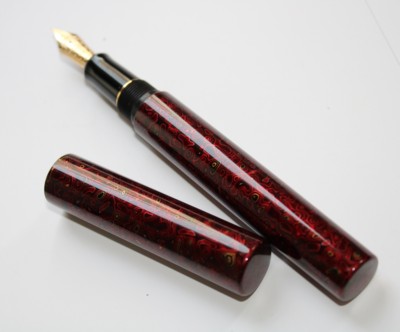 大漆钢笔定制赤溜螺钿漆器漆器