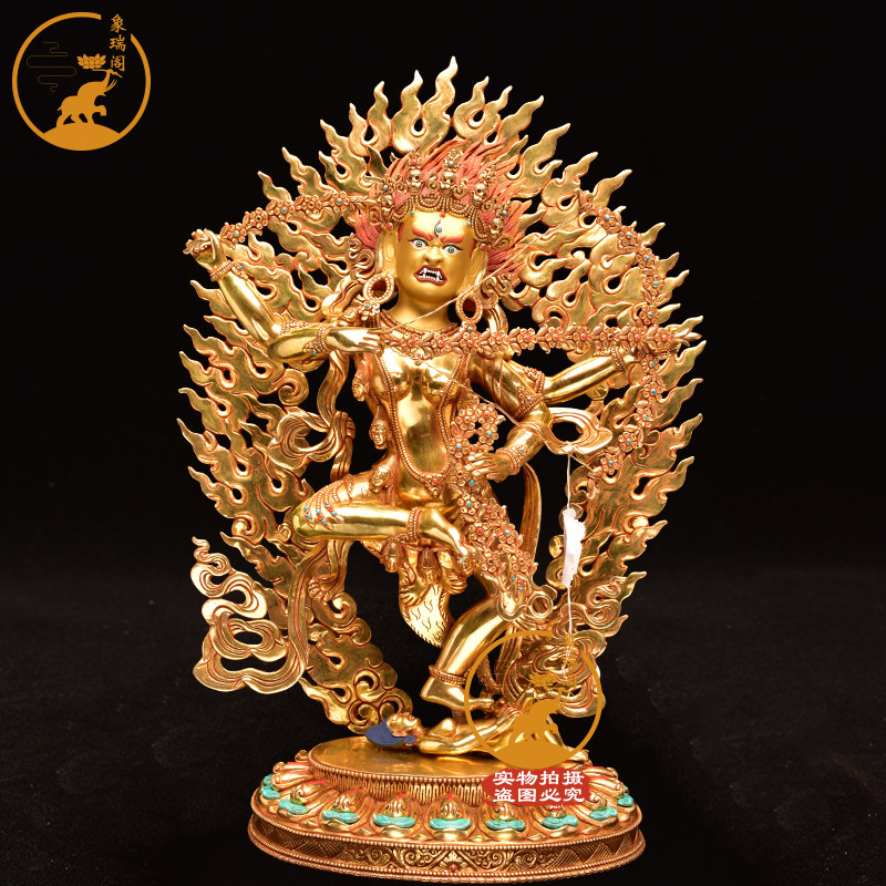 释迦族精品密宗作明佛母佛像尼泊尔进口手工17寸咕噜咕列佛母