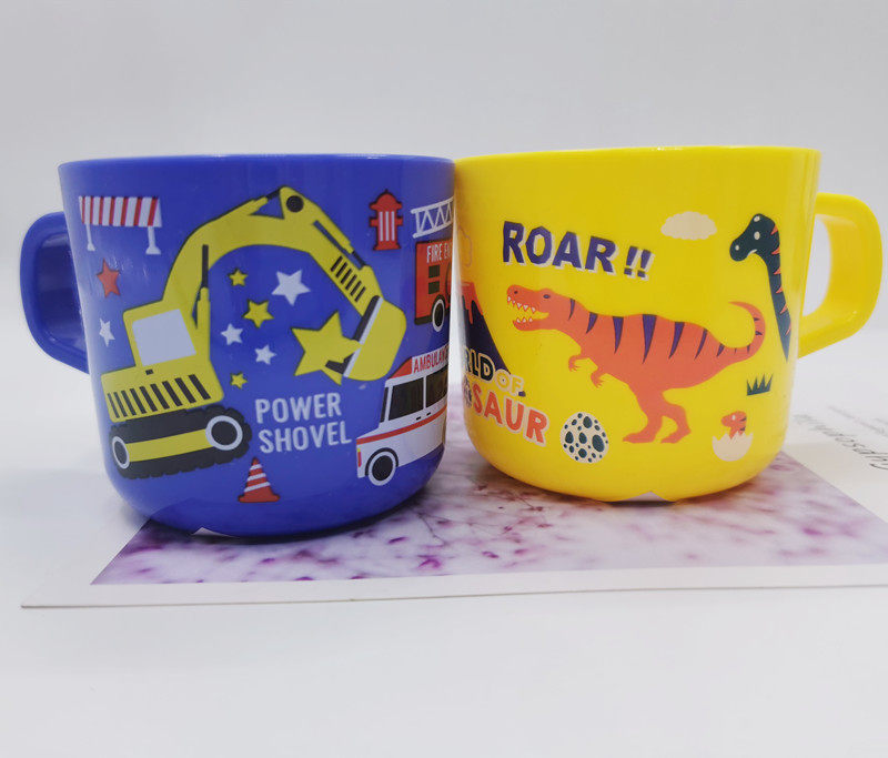日本DAISO大创汽车恐龙兔子独角兽男女宝儿童刷牙漱口马克水杯