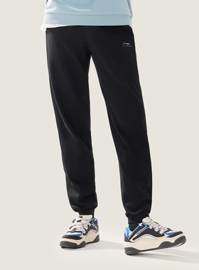 李宁男子束脚加绒保暖卫裤AKLV869