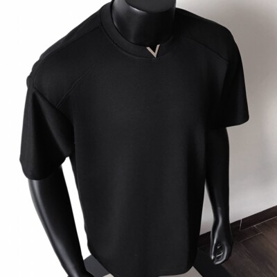 STA  GATL 夏季显肩宽小V设计款夏季男短袖T恤高级感简约宽松上衣