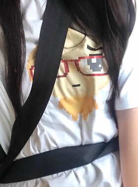 凡他姨【眼镜饺子】可爱亚比日系宅女风T恤宽松纯棉圆领短袖ins