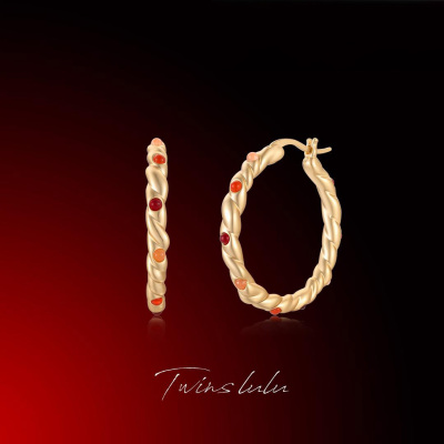 【油画少女】复古圈圈耳环