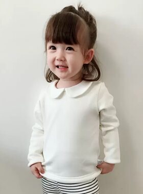 女宝宝冬季花瓣领长袖打底衫