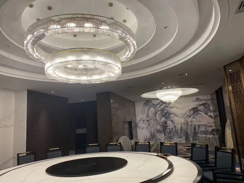 非标定制灯具别墅圆形吸顶灯高档吊灯大气宴会大厅酒店大堂水晶灯图片