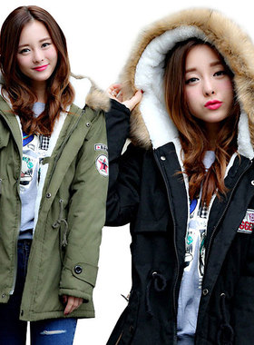 Winter Warm Parka Coat Ladies Casual Long Jacket 女棉衣外套