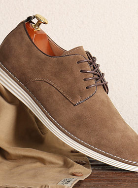 Men's Lace-Up Casual Shoes Retro Leather Sneakers 36-46男鞋