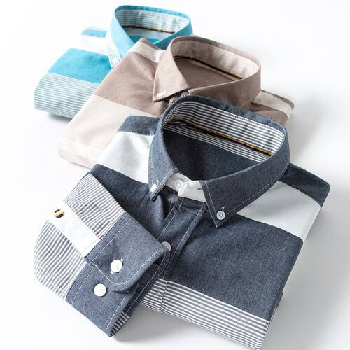 全棉商务休闲格子男衬衫cotton business casual checkered shirt