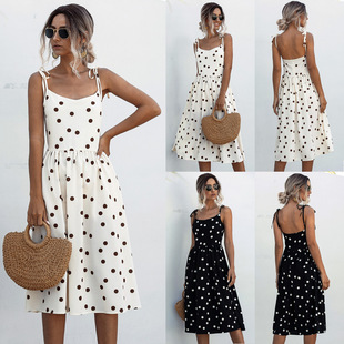 Summer Elegant Sexy beach short Dress Women 吊带性感度假裙