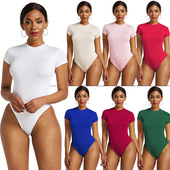 summer undershirts tops 2020 women bodysuits 短袖 连体打底衣