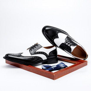 Men Dress Shoes Wingtip Derby Wedding Shoes 婚鞋德比正装男鞋