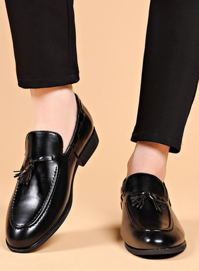 Men oversized business dress casual shoes leather shoes 男鞋