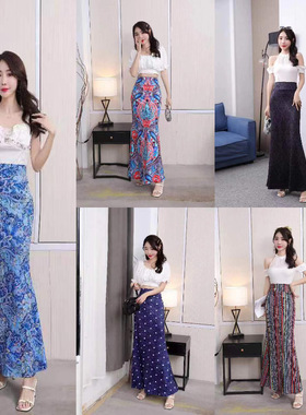 2024 slim elastic wrap buttocks fishtail skirt高弹包臀鱼尾裙