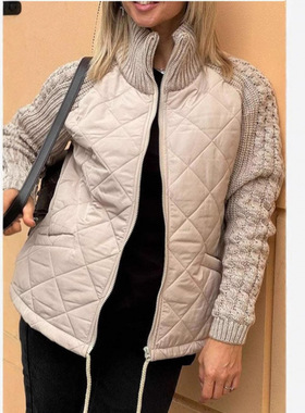 秋冬拉链立领女式外套棉服 Autumn winter standing collar Coat