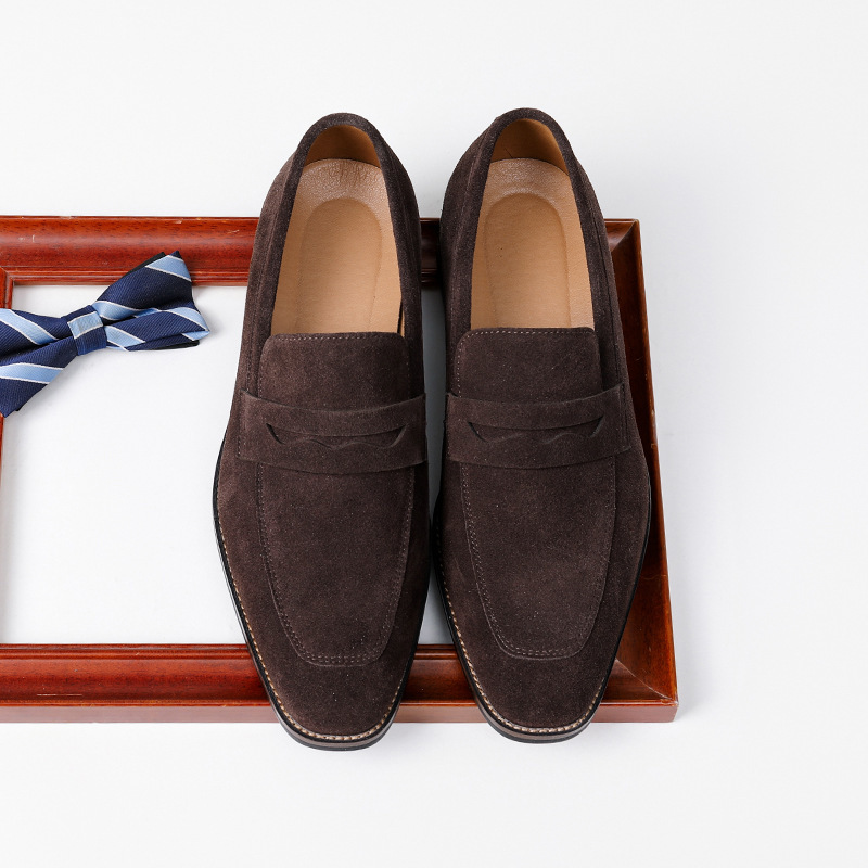 Large size trendy genuine leather suede leather shoes 大码鞋