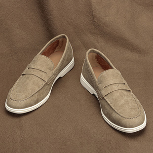 Casual loafers one foot men shoes休闲乐福鞋一脚蹬复古男鞋 ﻿