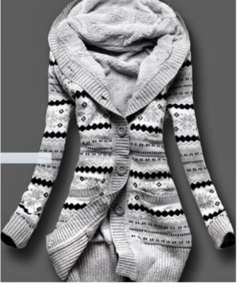 2016 New Winter Women Knitted thick loose Cardigan Sweater女