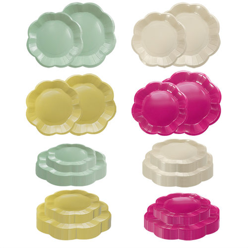 节日装扮用品花朵纸盘 Compostable Paper Plates Party Supplies
