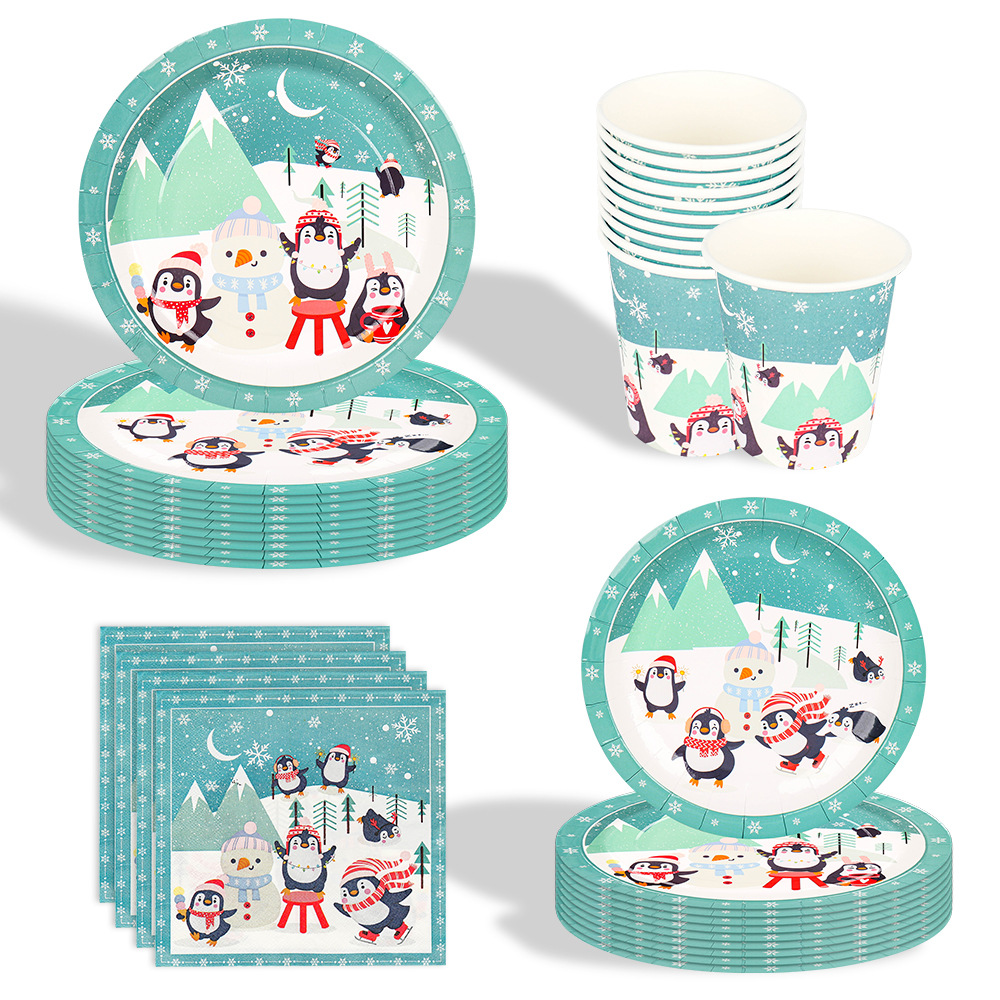 Winter Christmas Party Supplies 冬季圣诞节日生日派对布置用品