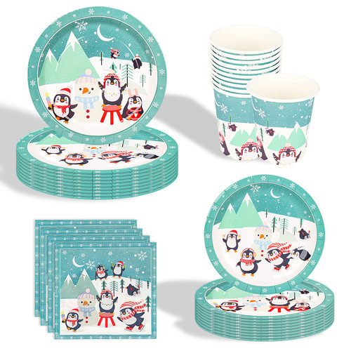 Winter Christmas Party Supplies 冬季圣诞节日生日派对布置用品