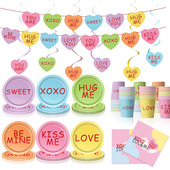 Paper 情人节派对装 Plates Day Party 扮用品纸盘纸杯Valentine