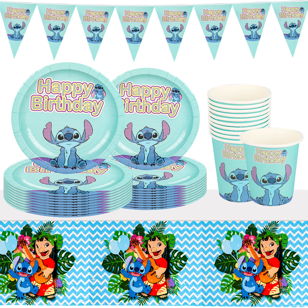 Birthday Party Supplies Tableware Set 卡通生日用品一次性纸盘