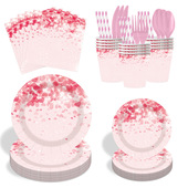 扮用品纸盘纸杯 Paper Valentine 情人节派对装 Day Plates Cups