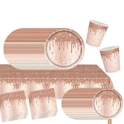 钻石香槟色婚礼派对装扮用品 Champagne Wedding Party Supplies