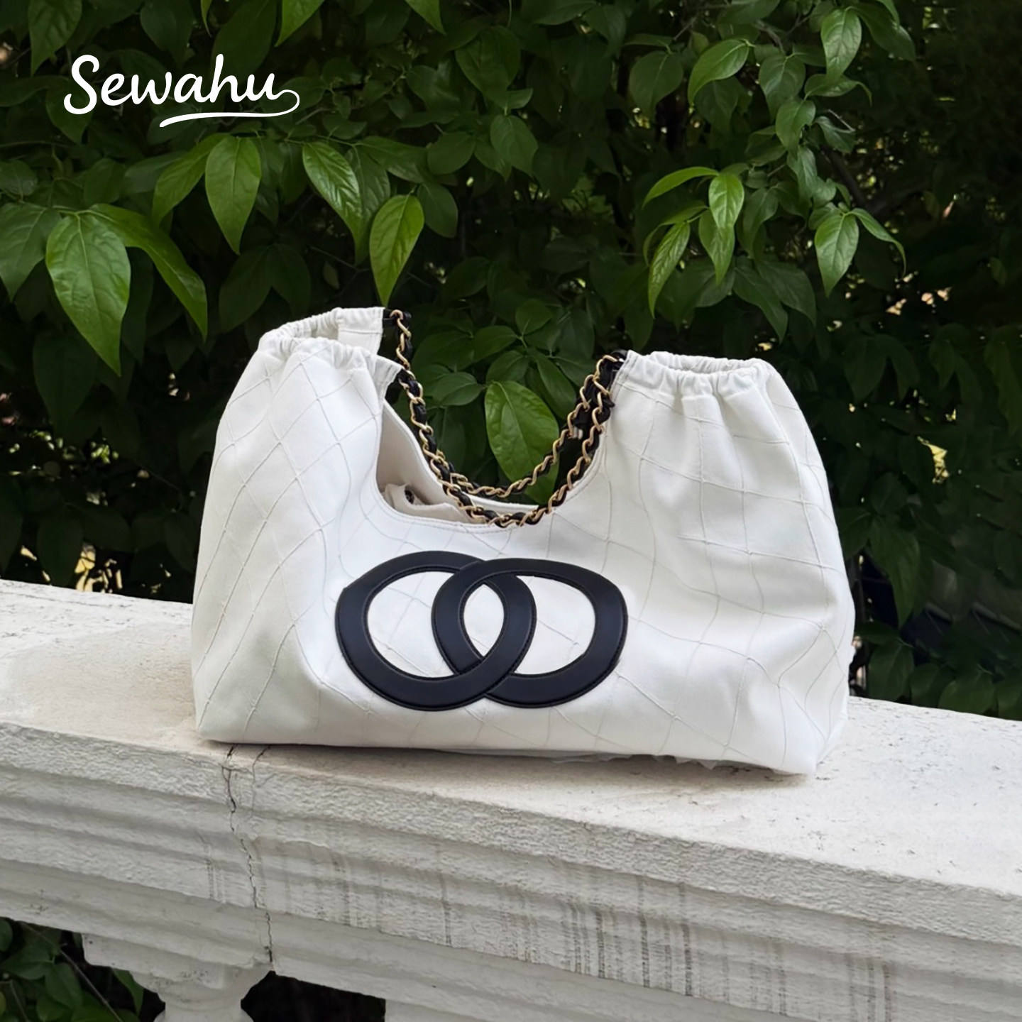 SEWAHU小香风超大号牛仔托特包