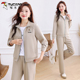 中年休闲时尚 立领开衫 运动服三件套 妈妈春秋季 啄木鸟休闲运动套装