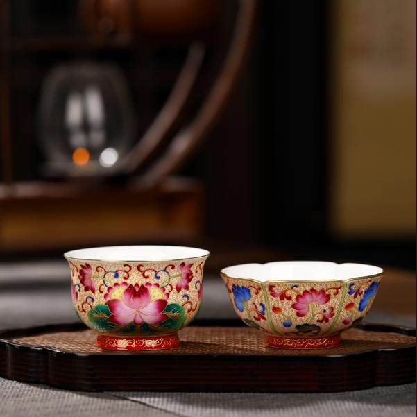 景德镇瓷手工掐丝珐琅彩个人杯小主人杯功夫品茗杯个人专用纯手绘